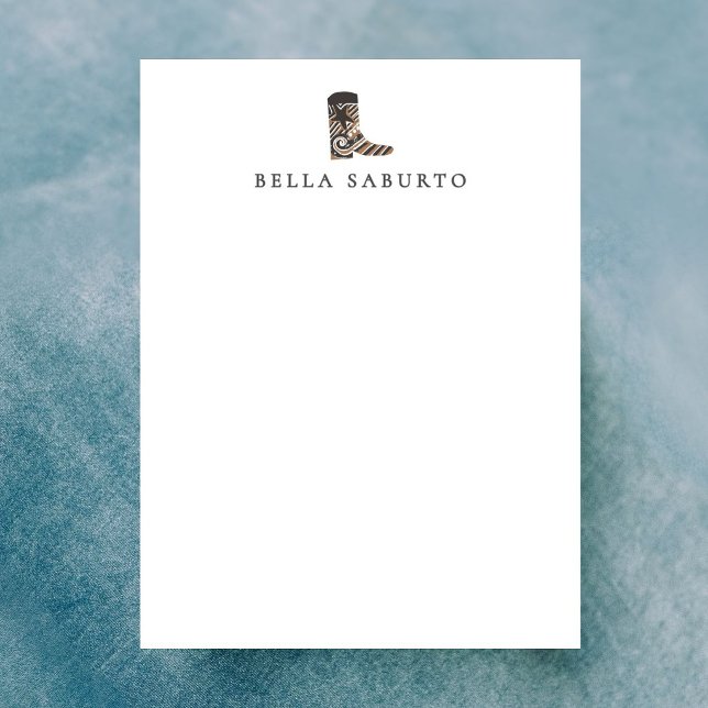 Country Boot Flat Note Card (Creator Uploaded)