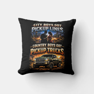 Country Boys Got Pickup Trucks Cushion