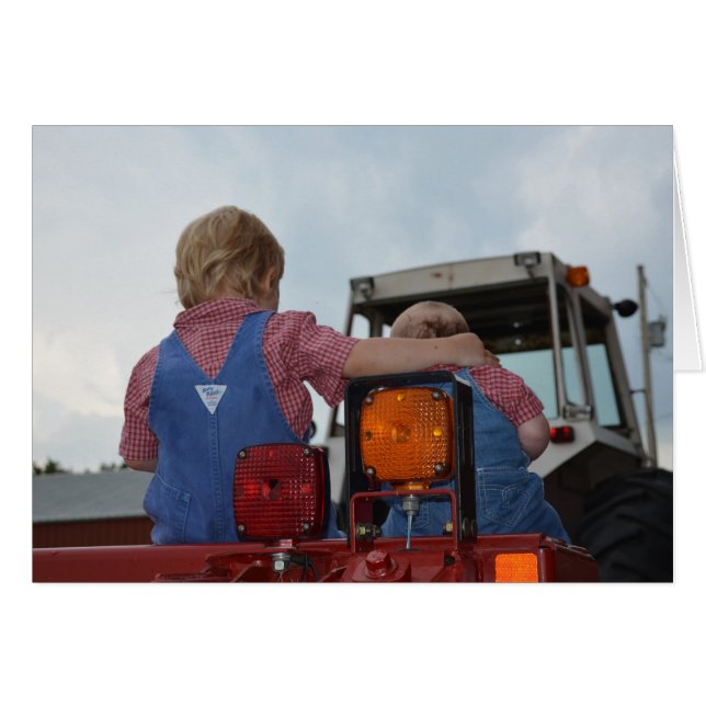 Country Boys with their Tractor (Front Horizontal)