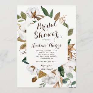 Country Bridal Shower Invitation with Magnolia