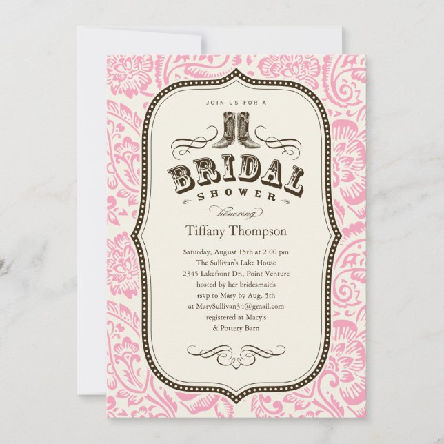 Country Bridal Shower Invitations (Front)