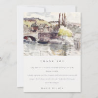 Country Bridge Riverside Watercolor Bridal Shower