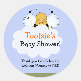 Country Bumble Bee Customised Favour Sticker