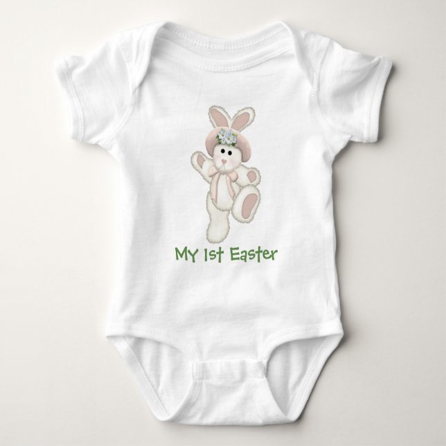 Country Bunny First Easter Baby Bodysuit (Front)