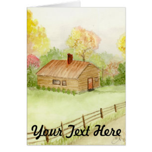 Country Cabin Greeting Card