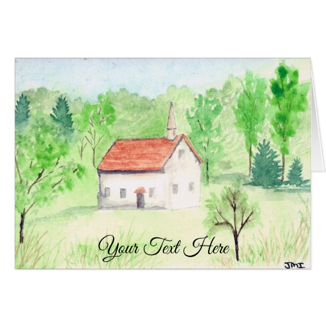 Country Chapel Greeting Card (Front Horizontal)