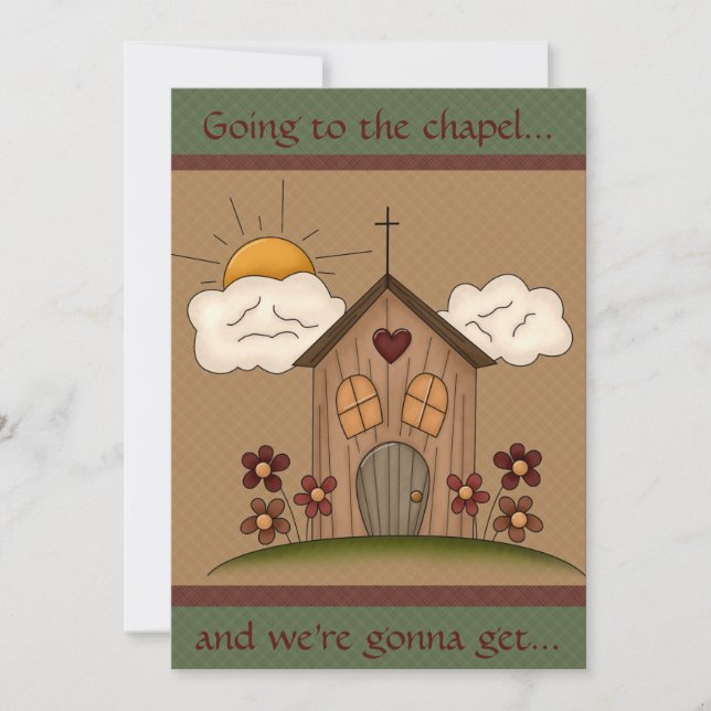 Country Chapel Wedding Invitations (Front)