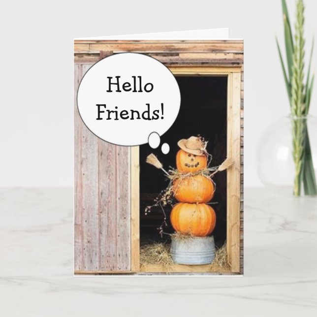 COUNTRY CHARM ACROSS MILES THANKSGIVING WISHES HOLIDAY CARD (Front)