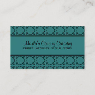 Country Charm Business Card, Teal Card