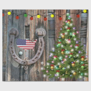 Country Charm Christmas Wrapping Paper