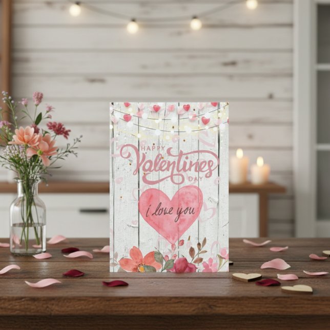 Country Charm: Happy Valentine's Day, I Love You Holiday Card (Creator Uploaded)