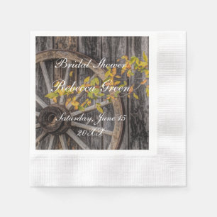 Country Charm - Rustic Western Wagon Wheel Napkin
