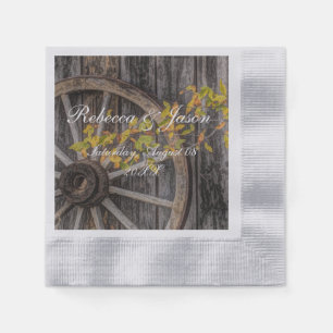 Country Charm - Rustic Western Wagon Wheel Napkin