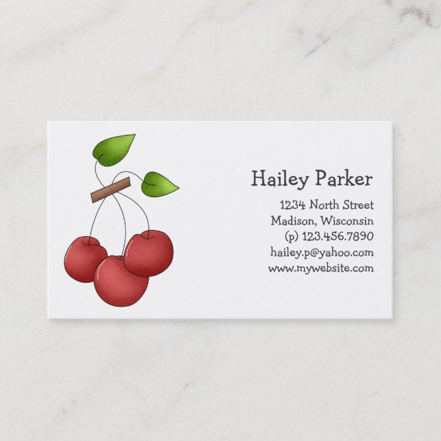 Country Cherries · Cherries Business Card (Front)