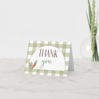 Country Chic Baby Shower Locally Grown Thank You Card