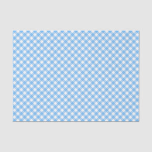 Country Chic Pastel Baby Blue Gingham Tissue Paper