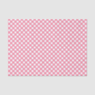 Country Chic Pastel Baby Pink Gingham Tissue Paper