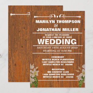 Country Chic Wedding Invitation