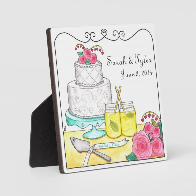 Country Chic Wedding or Anniversary Plaque (Front)