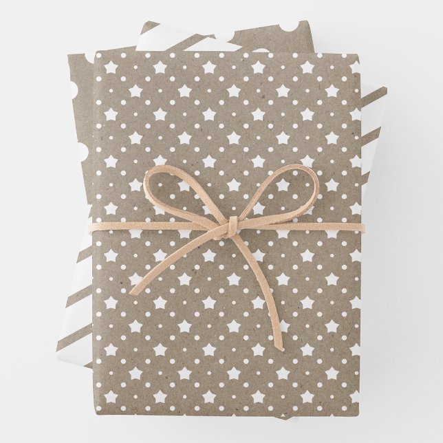 Country Chic White On Faux Brown Kraft Paper (Country Chic White On Faux Brown Kraft Paper)
