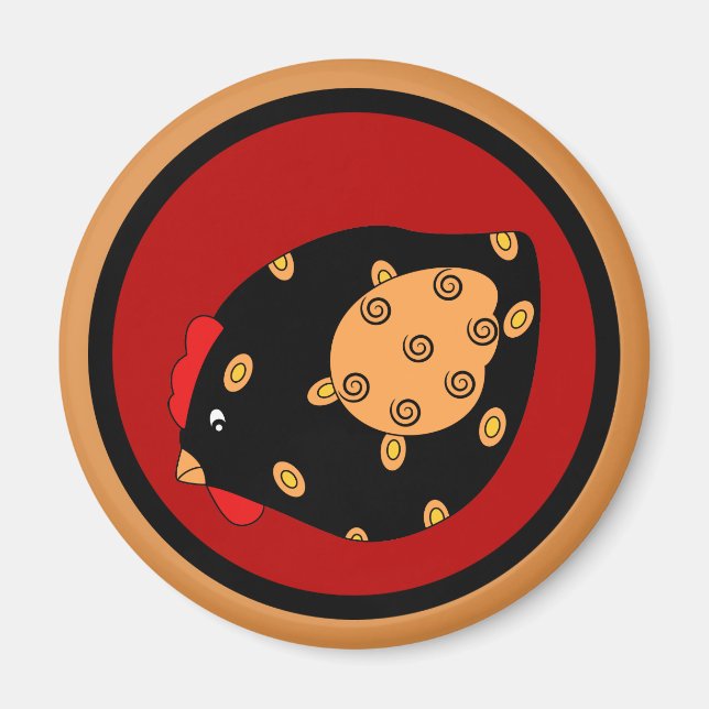 Country Chick Hen Magnet (Front)