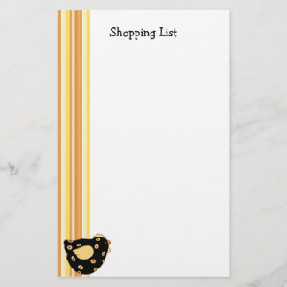 Country Chick Shopping List Stationery