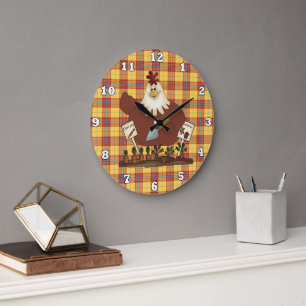 Country Chicken Kitchen wall clock