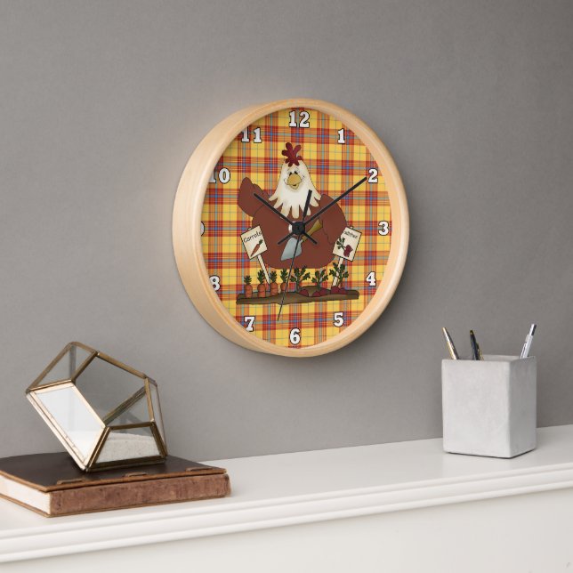 Country Chicken Kitchen wall clock (Office)