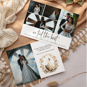 Country Chicken Multi Photo Wedding Announcement