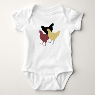 Country Chickens Baby Bodysuit