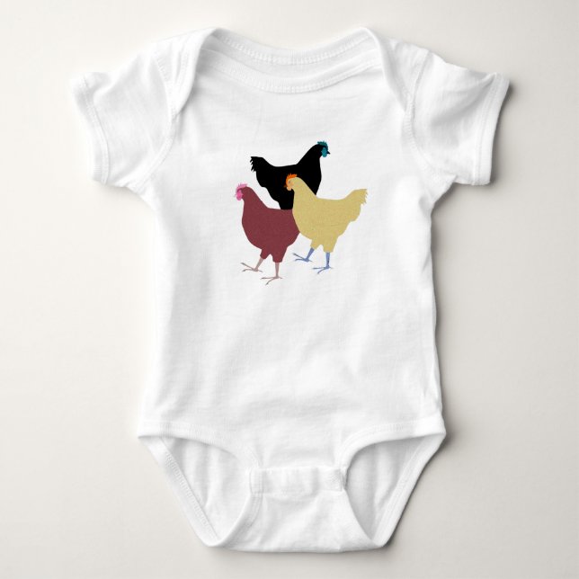 Country Chickens Baby Bodysuit (Front)
