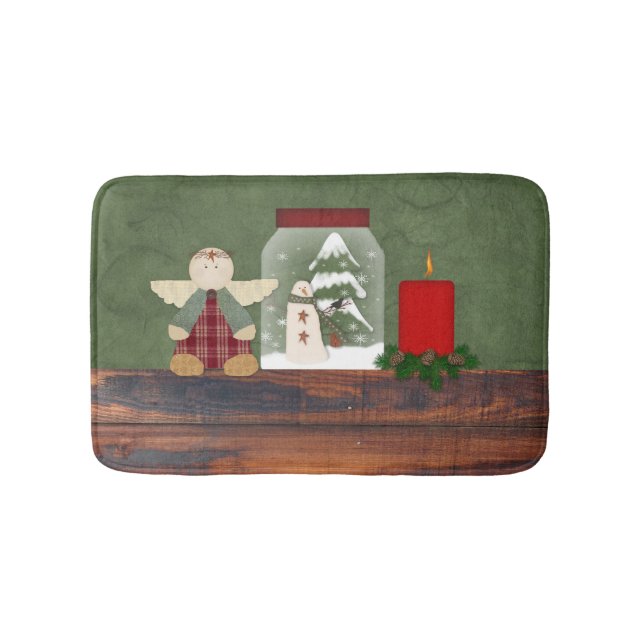 Country Christmas Bath Mat (Front)