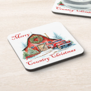 Country Christmas Coaster