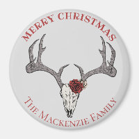 Country Christmas Deer Head Reindeer Skull Antlers