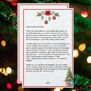 Country Christmas Family Newsletter Both Sides Stationery