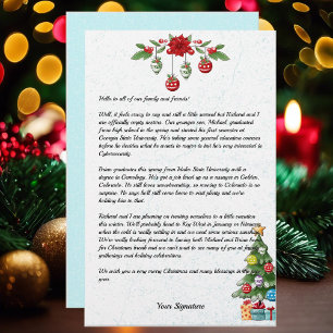 Country Christmas Family Newsletter Your Text Stationery