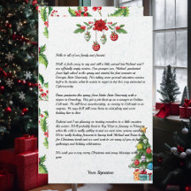Country Christmas Family Newsletter Your Text