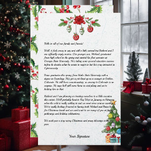 Country Christmas Family Newsletter Your Text Stationery