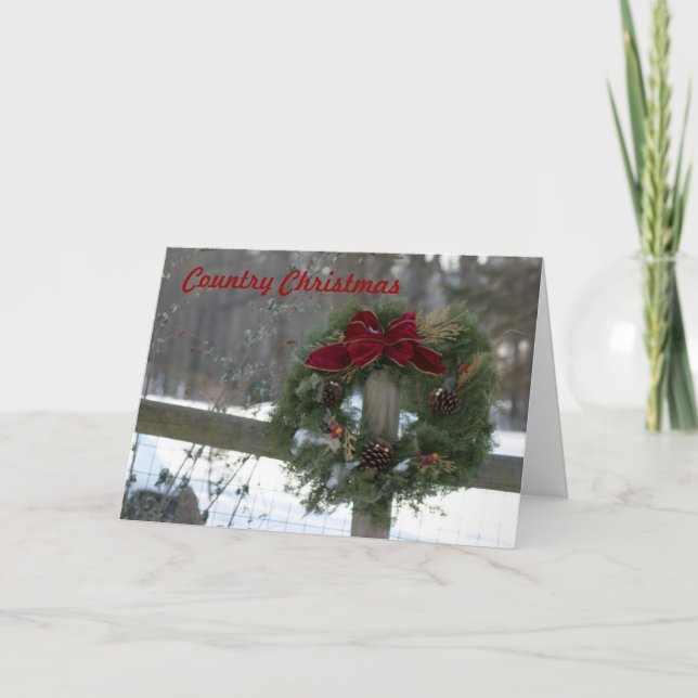 Country Christmas Holiday Card (Front)