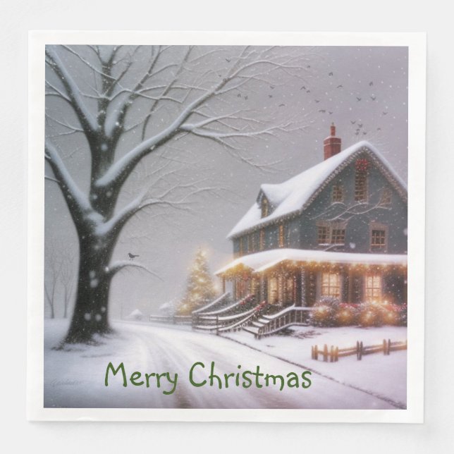 Country Christmas Napkin (Front)