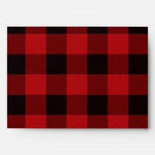 country Christmas Red buffalo lumberjack plaid Envelope