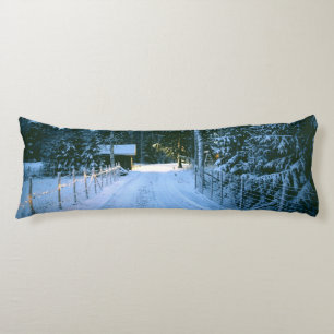 Country Christmas Snow Body Cushion