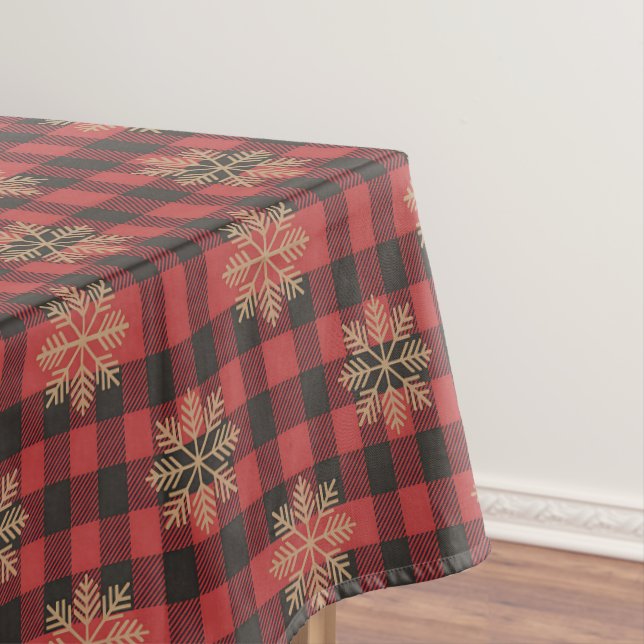 Country Christmas Snowflake Tablecloth (In Situ)