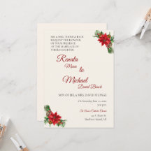 Country Christmas Wedding Invitation