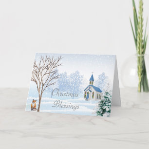 Country Church Christmas Card