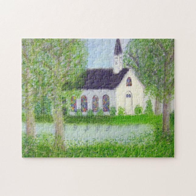 Country Church Jigsaw Puzzle (Horizontal)