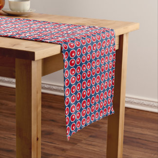 Country Circles And Stars  Short Table Runner