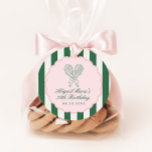 Country Club Courtside Racquet Tennis Birthday Favour Tags<br><div class="desc">Serve up a stylish celebration with our Courtside Tennis Birthday tags,  inspired by classic country club aesthetics and simple tennis charm. This design is perfect for tennis lovers of any age,  from kids’ birthdays to milestone celebrations,  bachelorettes and so much more.</div>