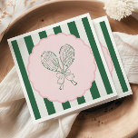 Country Club Courtside Racquet Tennis Birthday Napkin<br><div class="desc">Serve up a stylish celebration with our Courtside Tennis Birthday disposable napkins,  inspired by classic country club aesthetics and simple tennis charm. This design is perfect for tennis lovers of any age,  from kids’ birthdays to milestone celebrations,  bachelorettes and so much more.</div>