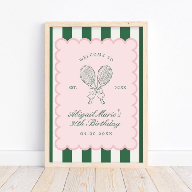 Country Club Courtside Racquet Tennis Welcome Poster (Creator Uploaded)